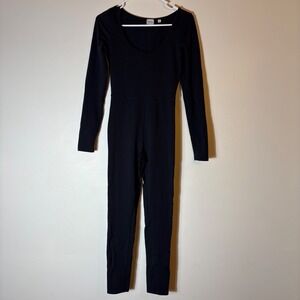 Wilfred Free Aritzia‎ Black Jumpsuit Long Sleeve Scoop Neck Size Small